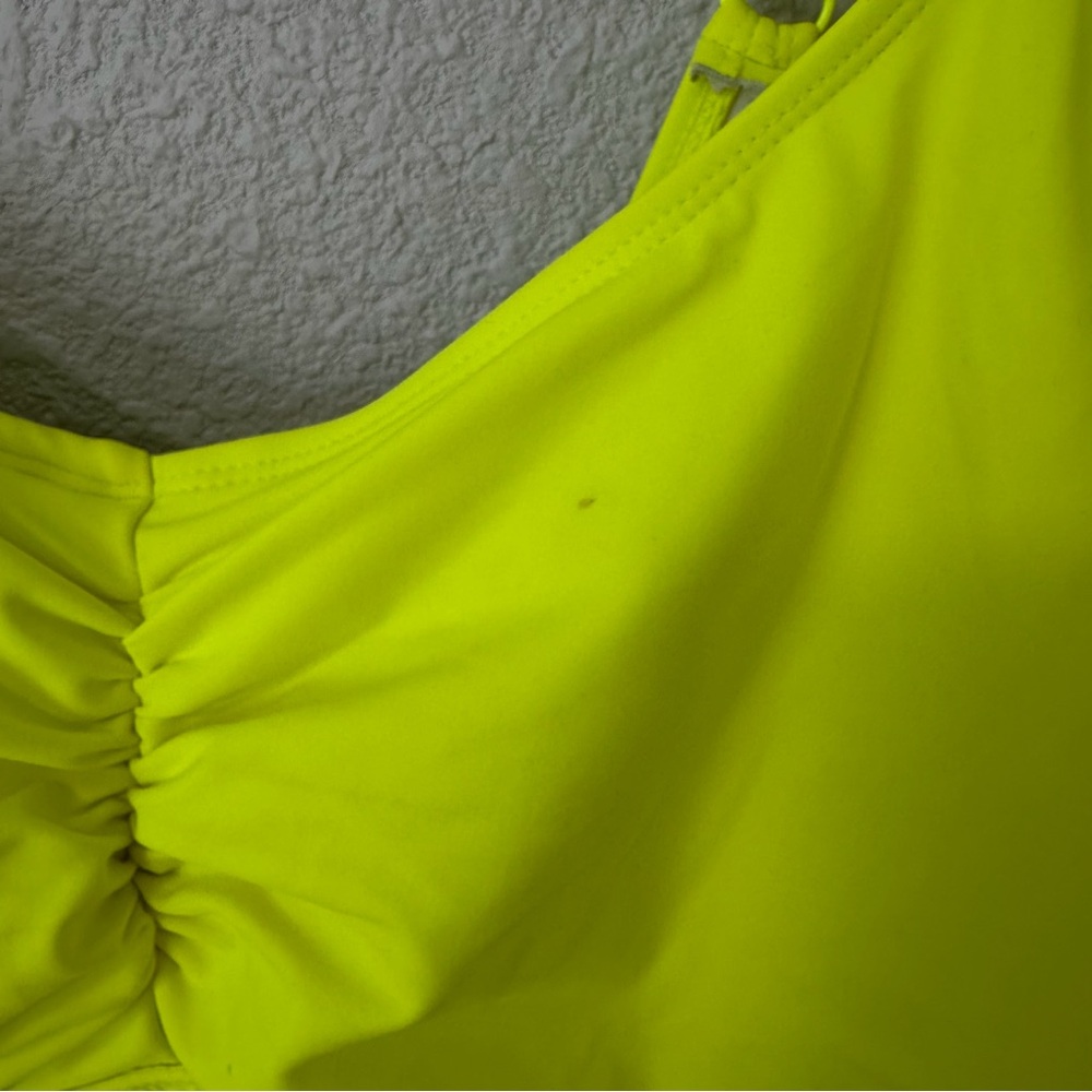 Torrid Acid Yellow Wireless Corset Back One-Piece Swimsuit Sz 4X - Picture 4 of 8